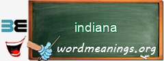 WordMeaning blackboard for indiana